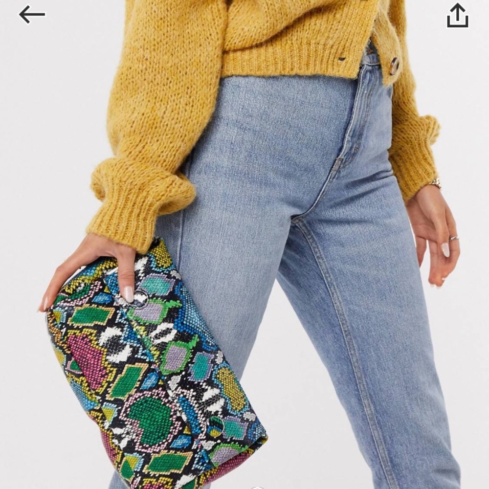 NEW festival rainbow snake foldable clutch